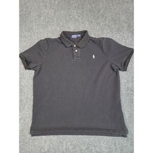 Polo Ralph Lauren Polo Shirt Mens XL Black Classic Fit Cotton Pique Short Sleeve